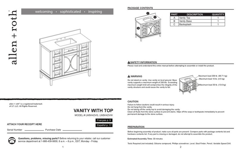 Allen + Roth LWSK42VG manual