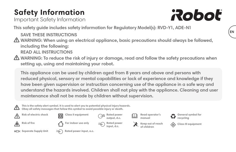 iRobot RVD-Y1 Safety information