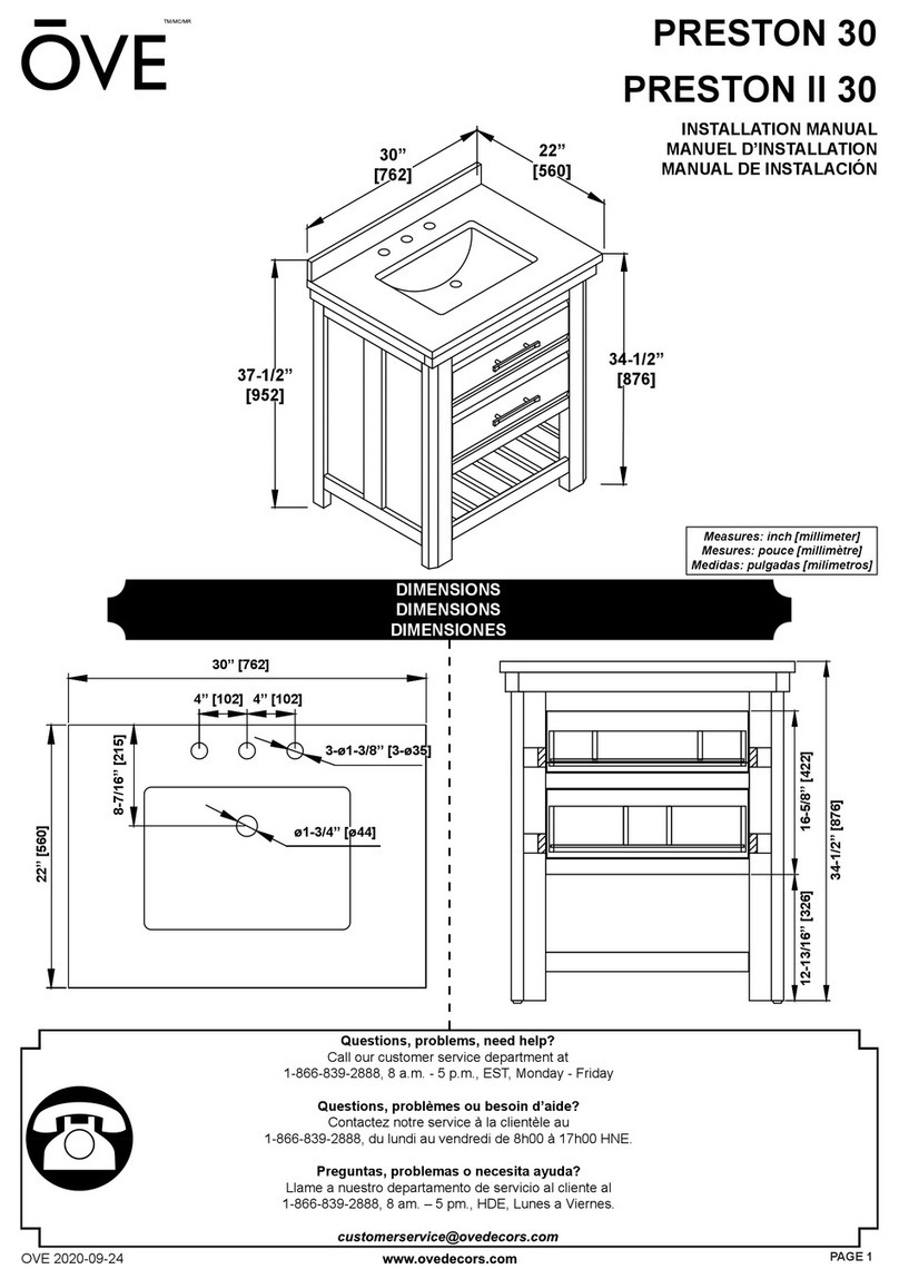 OVE PRESTON 30 User manual