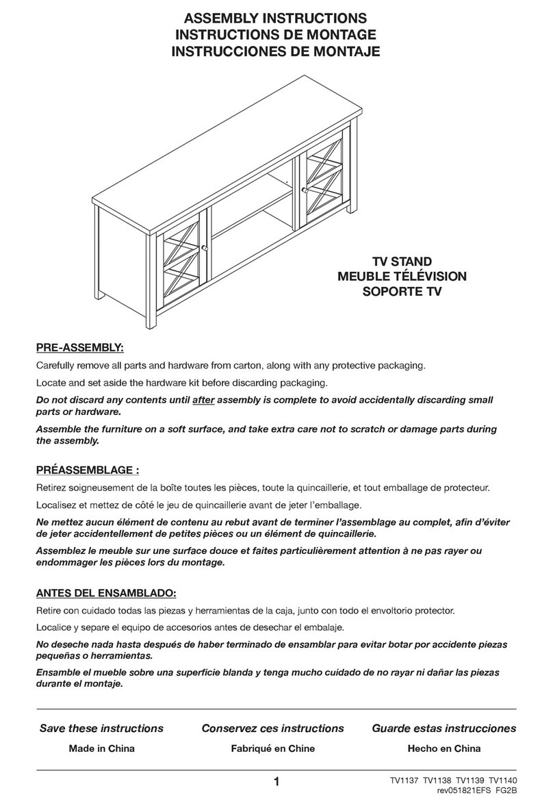 Hudson & Canal TV1137 Assembly instructions