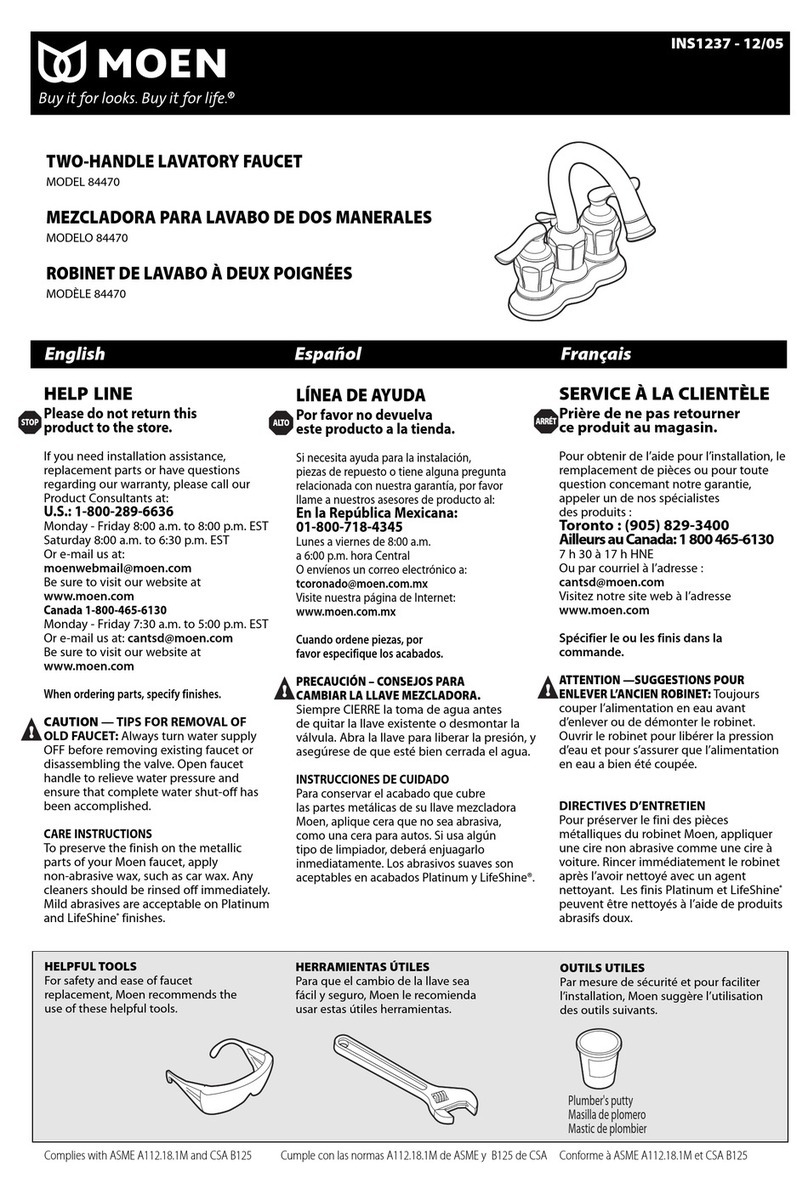 Moen 84470 installation instructions