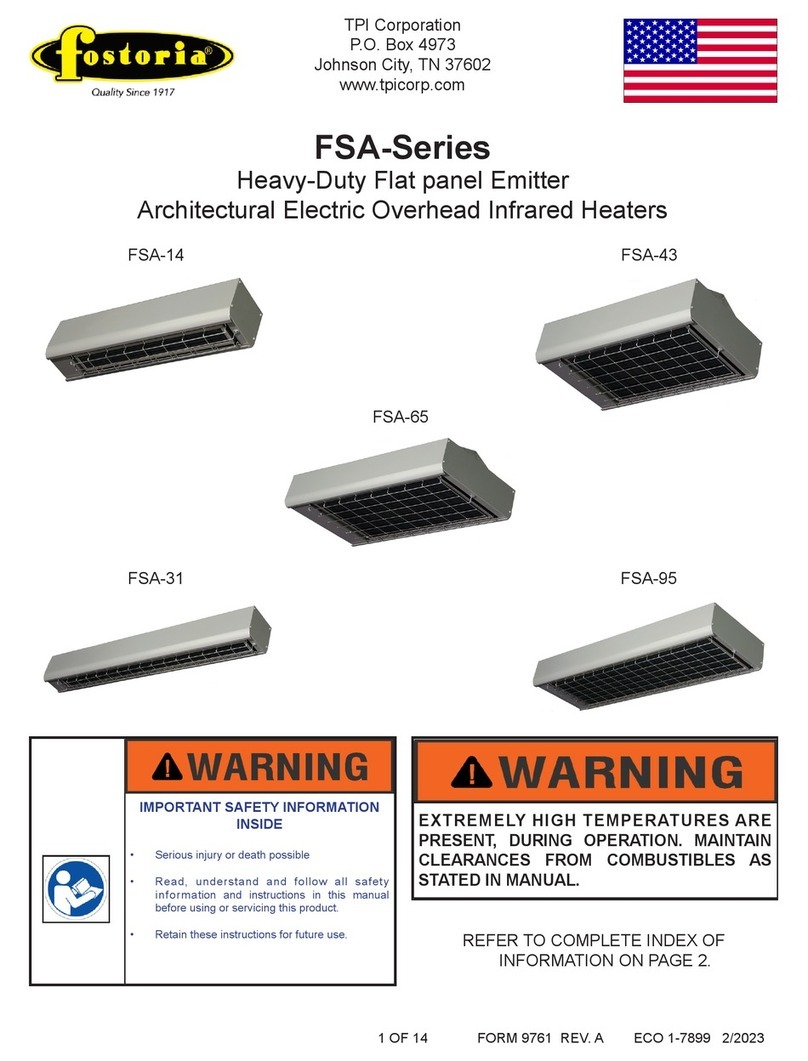 Fostoria FSA Series User manual