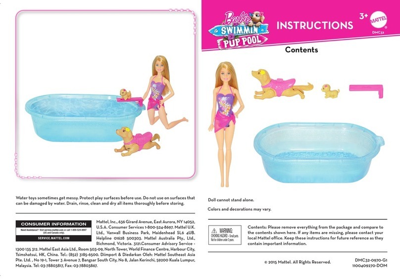 Mattel Barbie SWIMMIN PUP POOL DMC32 User manual