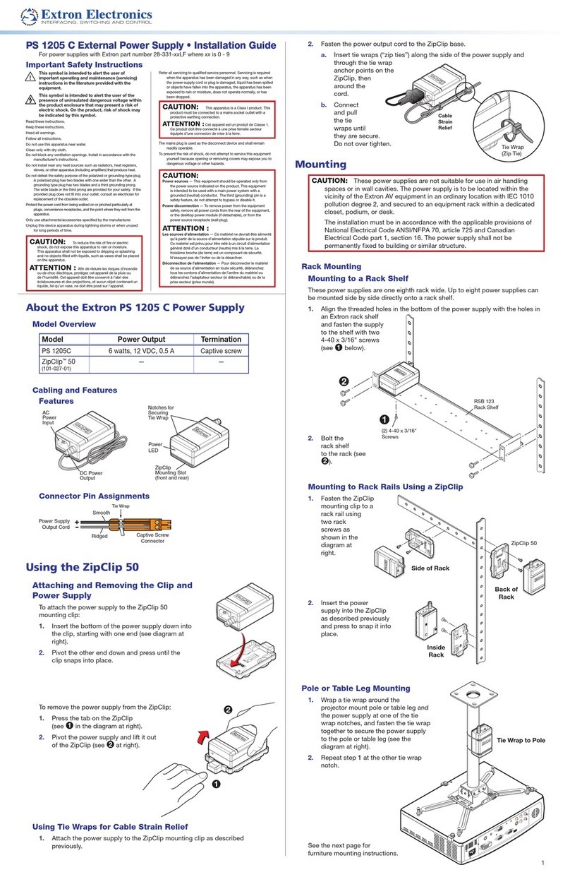 Extron electronics PS 1205 C User manual