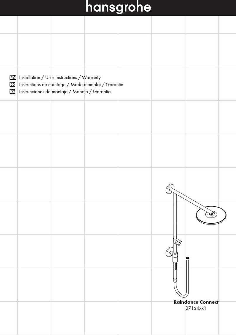Hans Grohe Raindance Connect 27164 1 Series Installation/User Instructions/Warranty Hans Grohe Raindance Connect 27164 1 Series Installation/User Instructions/Warranty