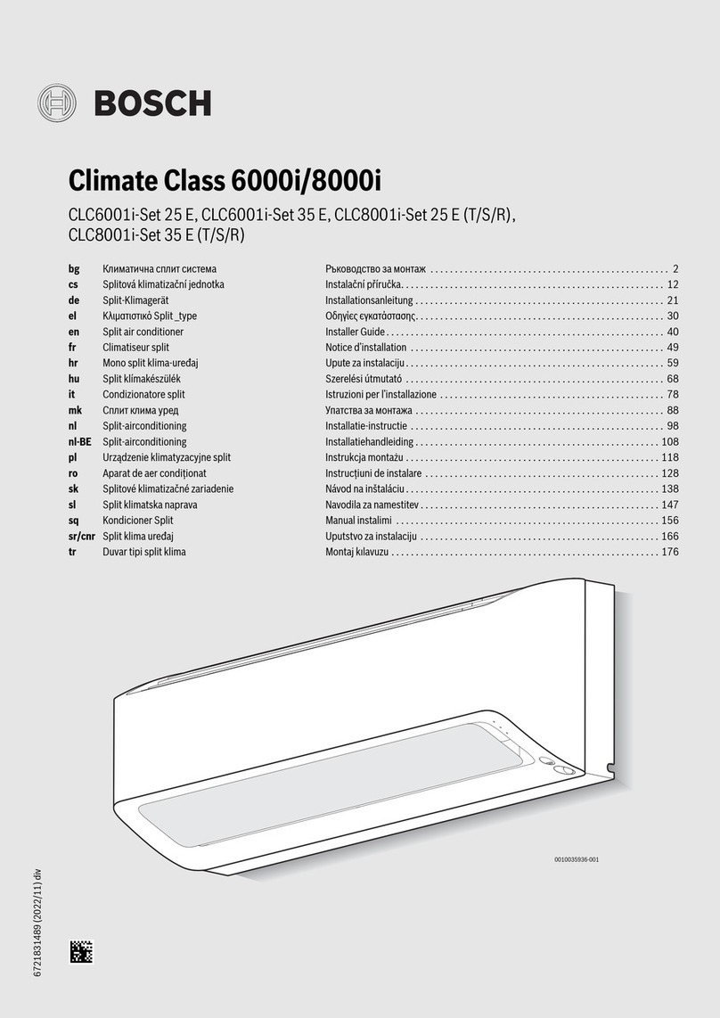 Bosch Climate Class 8000i Series Assembly instructions