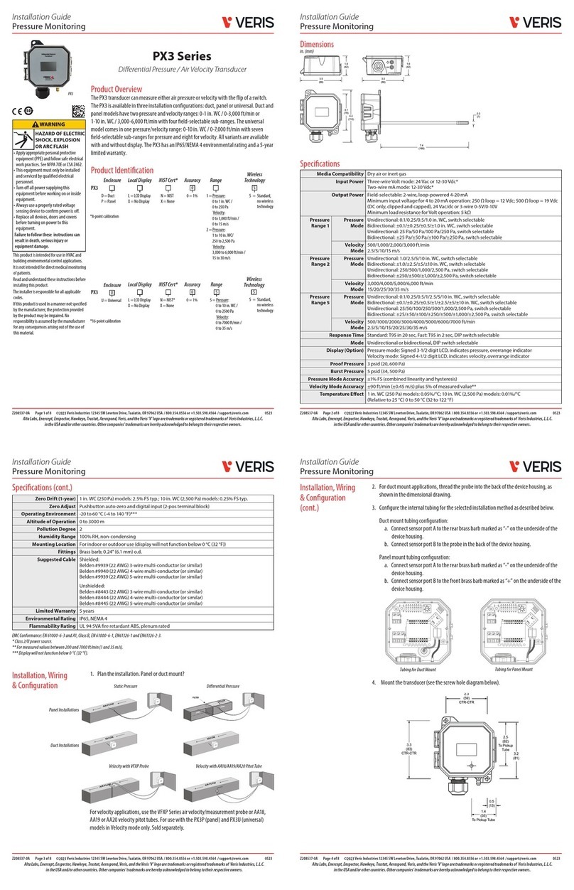 Veris PX3 Series installation guide