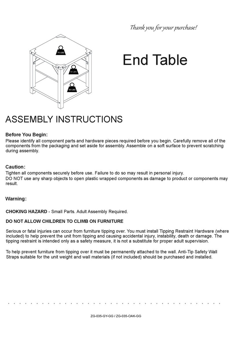 Flash Furniture ZG-035-GY-GG Assembly instructions