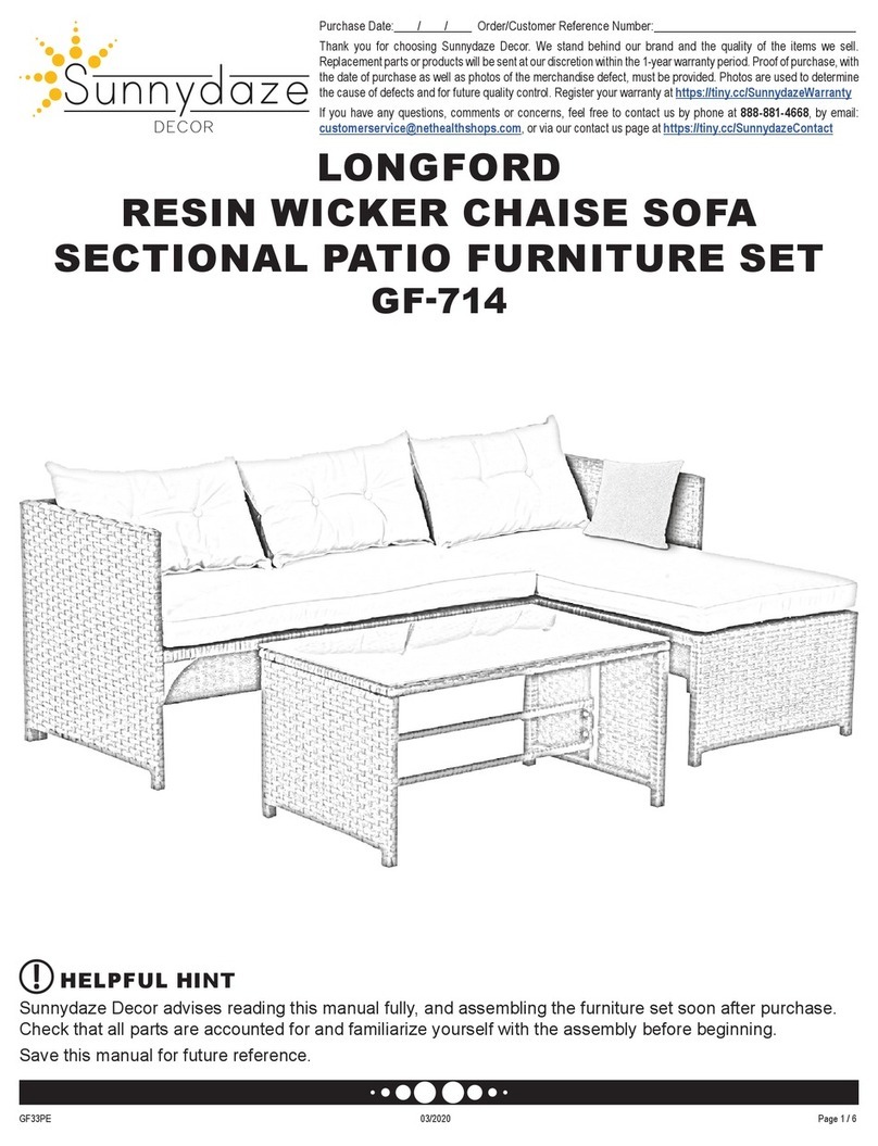 Sunnydaze Decor LONGFORD GF-714 manual