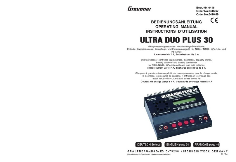 GRAUPNER ULTRA DUO PLUS 30 User manual