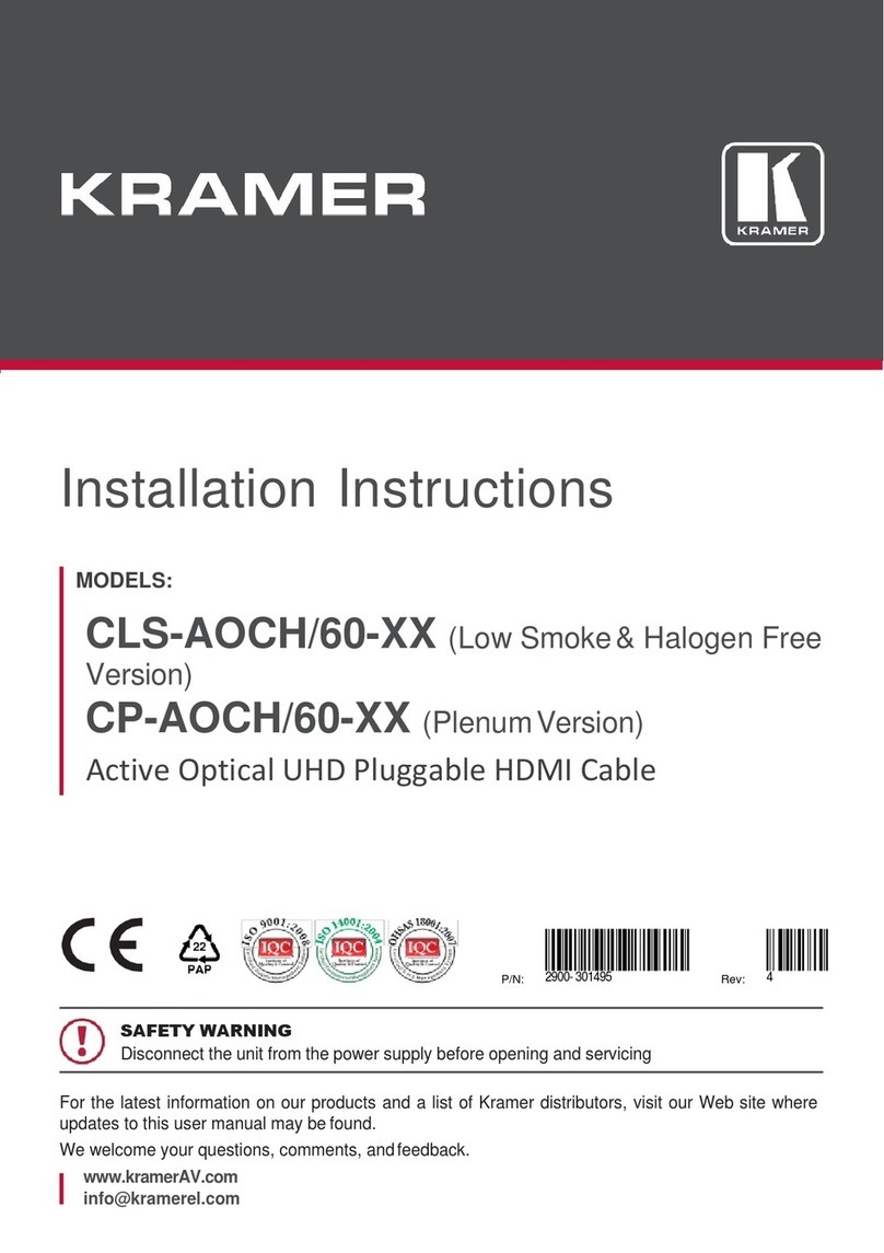 Kramer CLS-AOCH/60 Series User manual