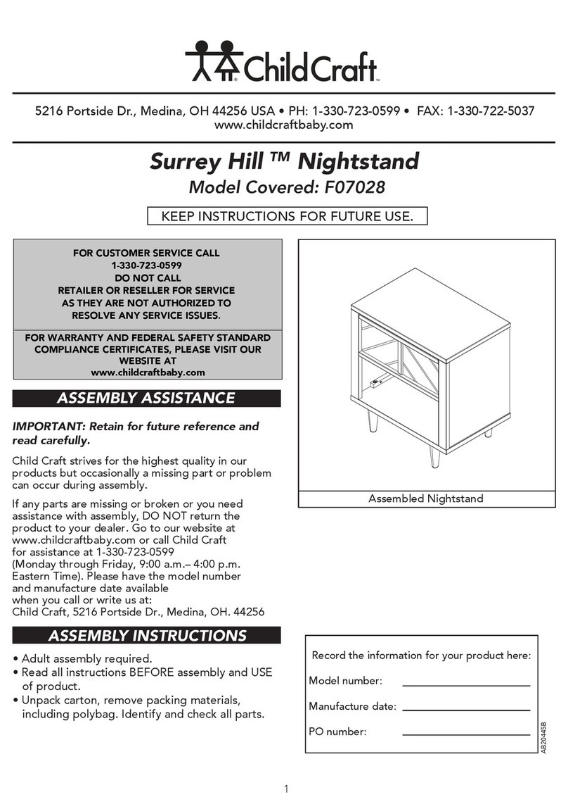 Child Craft Surrey Hill F07028 User manual Child Craft Surrey Hill F07028 User manual