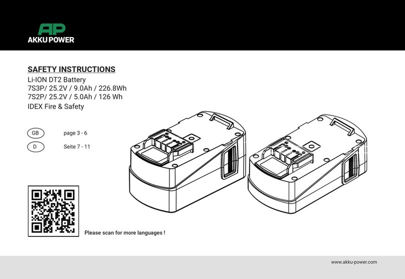 Akku Power 7S3P Safety instruction