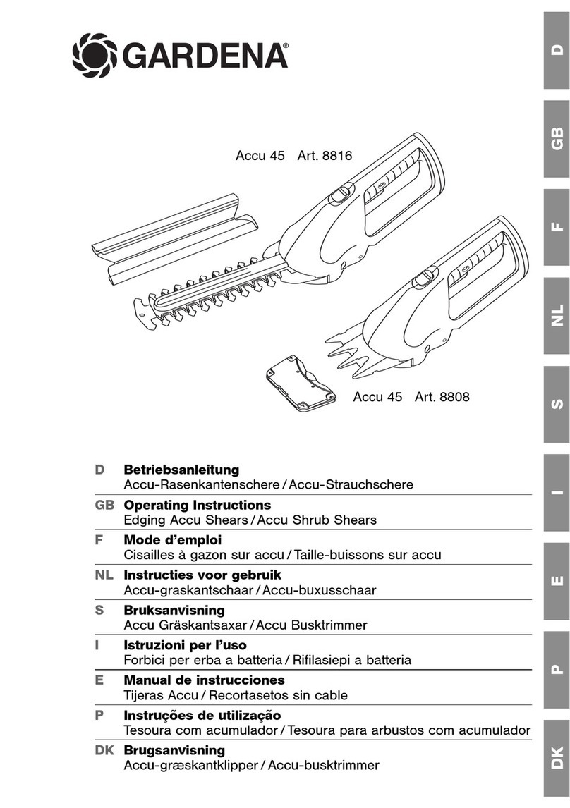 Gardena Accu 45 operating instructions