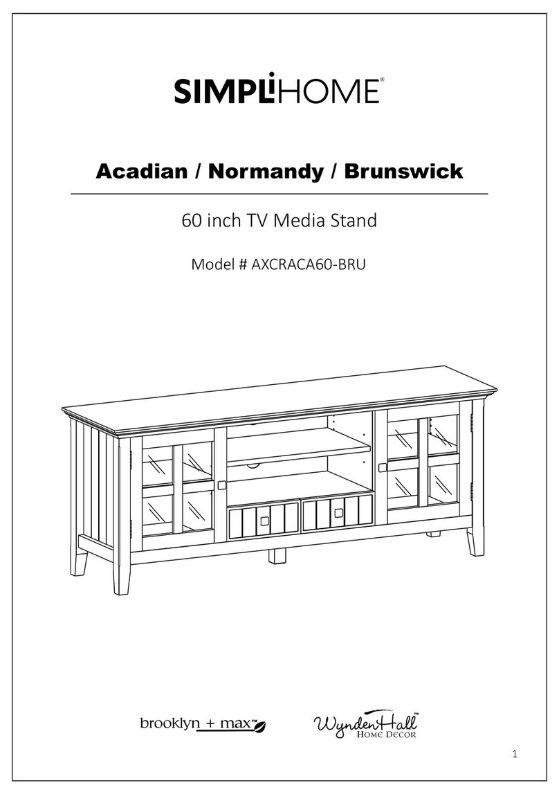 Simpli Home brooklyn + max WyndenHall AXCRACA60-BRU User manual