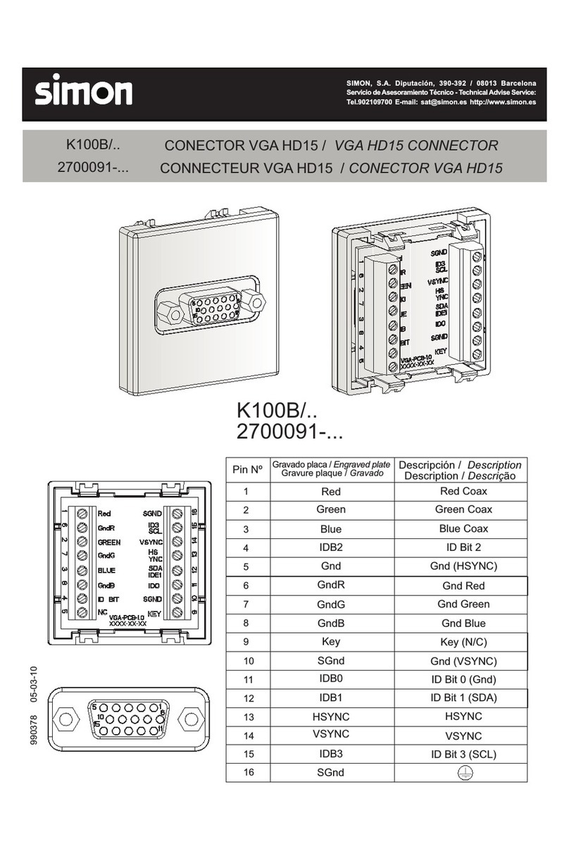 Simon K100B User manual