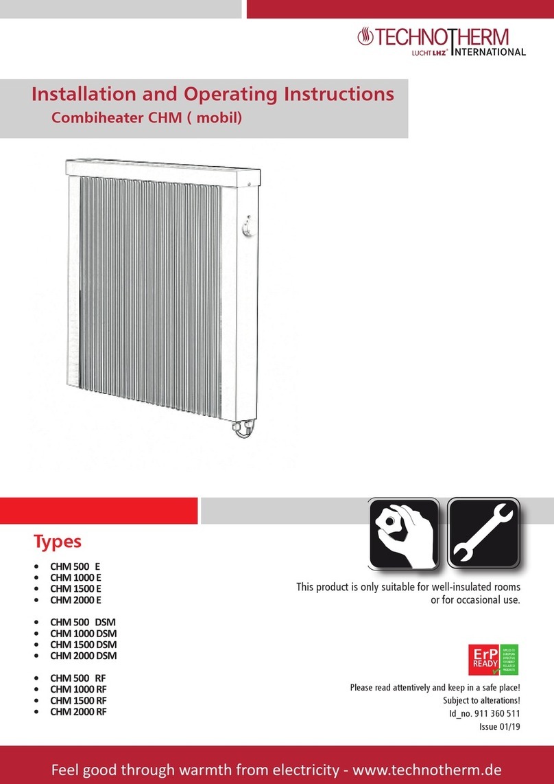 LUCHT LHZ TechnoTherm CHM 500 E Installation and operating instructions