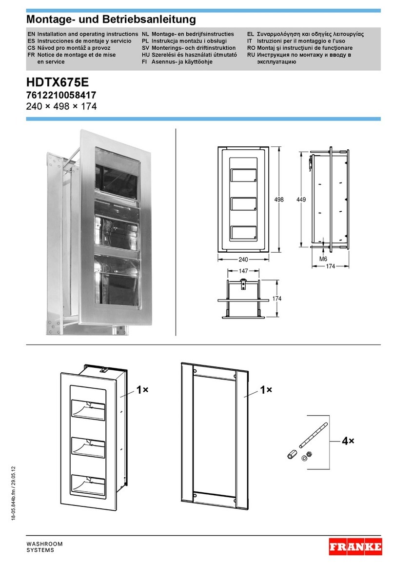 Franke HDTX675E User manual Franke HDTX675E User manual