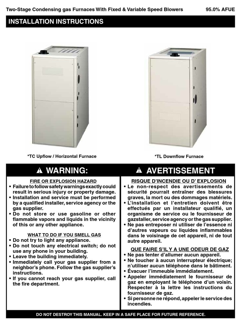 Nordyne VG7TC-FS installation instructions