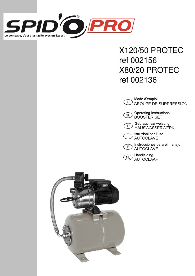SPIDO X80/20 PROTEC operating instructions