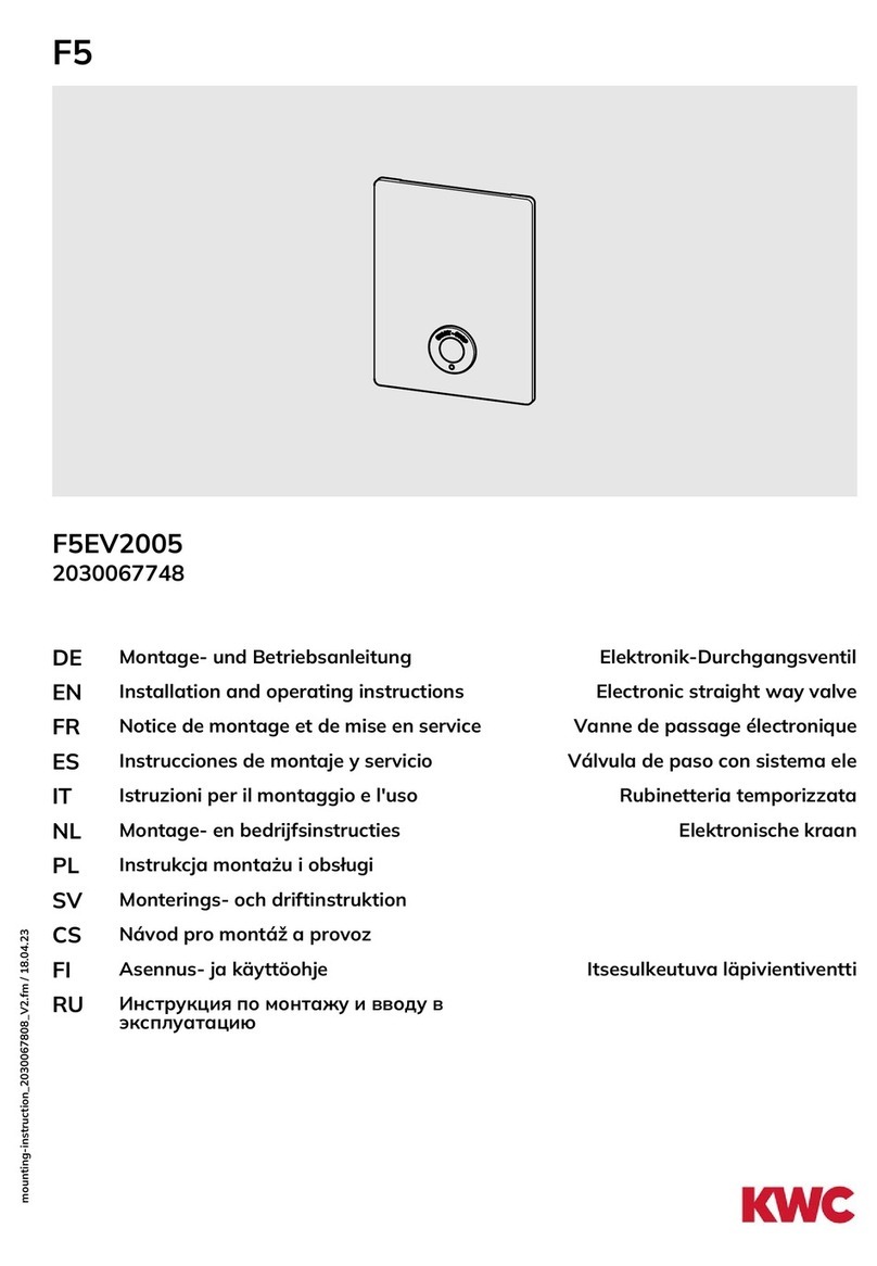 Franke F5EV2005 Installation and operating instructions
