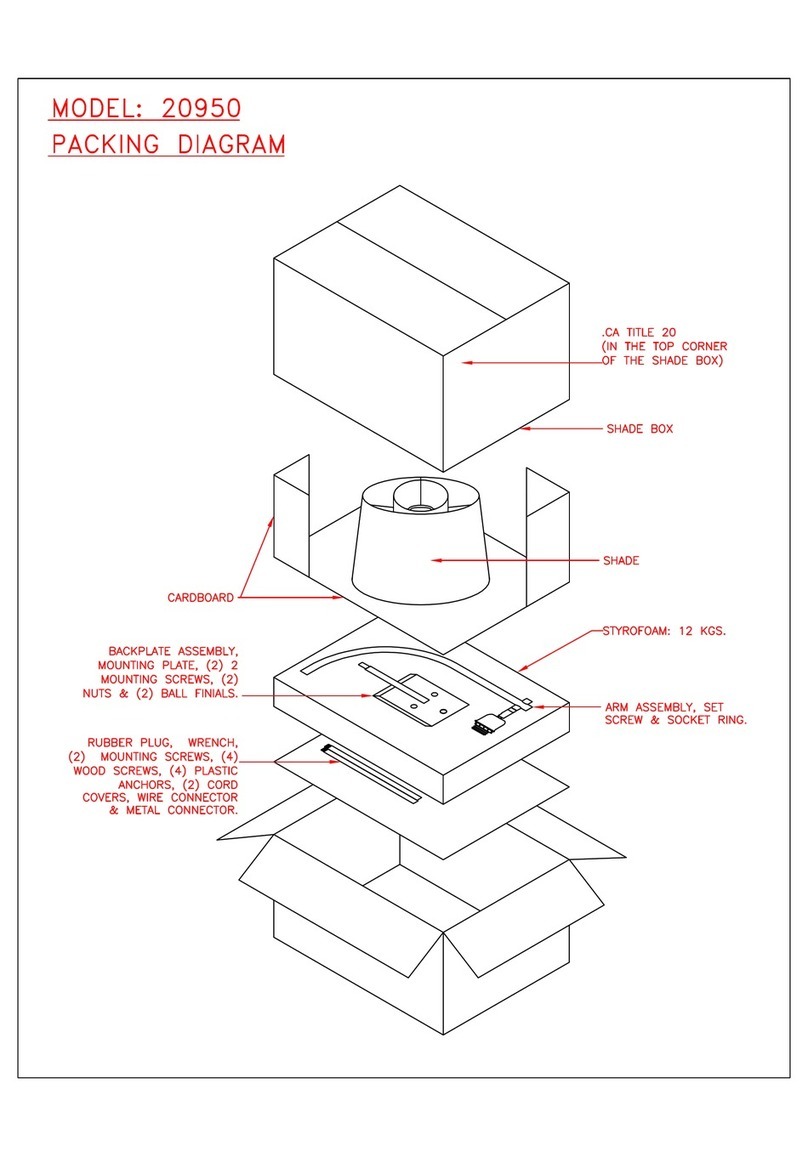 Kenroy Home SWEEP 20950 User manual Kenroy Home SWEEP 20950 User manual