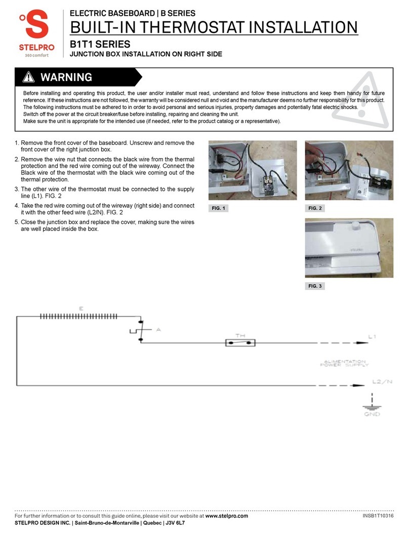 Stelpro B1T1 Series Installation