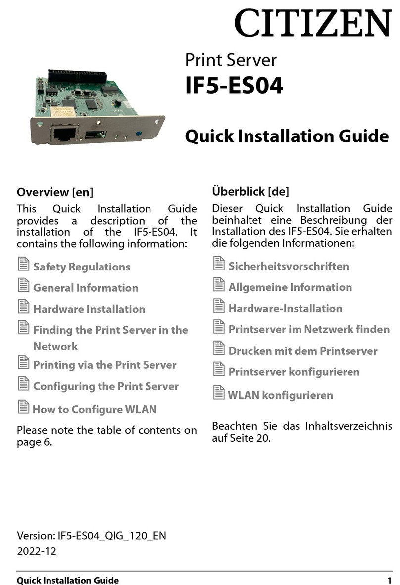 Citizen IF5-ES04 Quick installation guide
