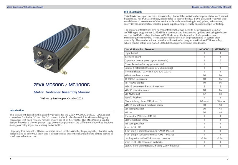Zeva MC600C Assembly manual