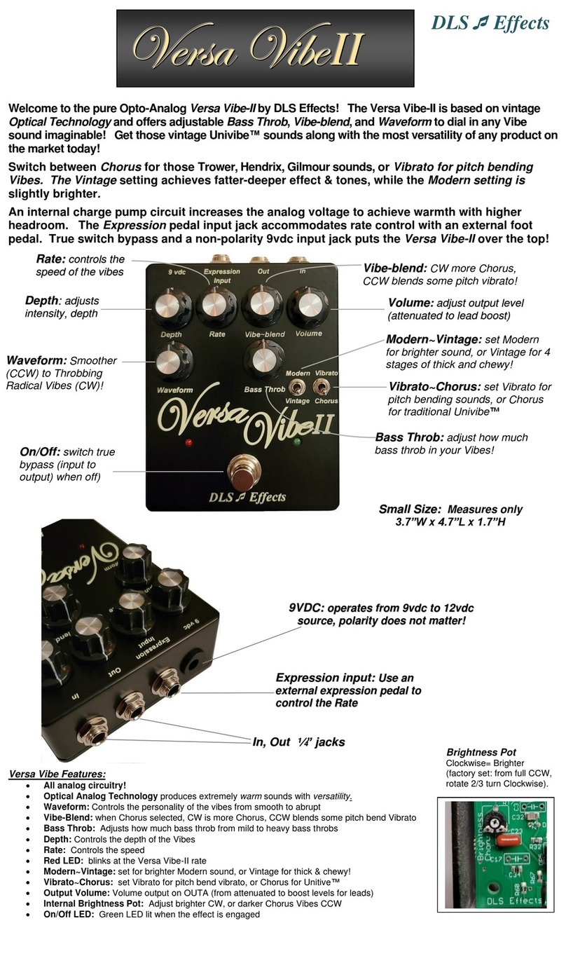 DLS Effects Versa Vibe II User manual