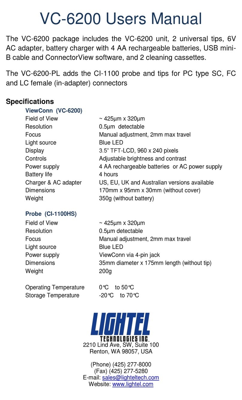 LIGHTEL Technologies VC-6200 User manual