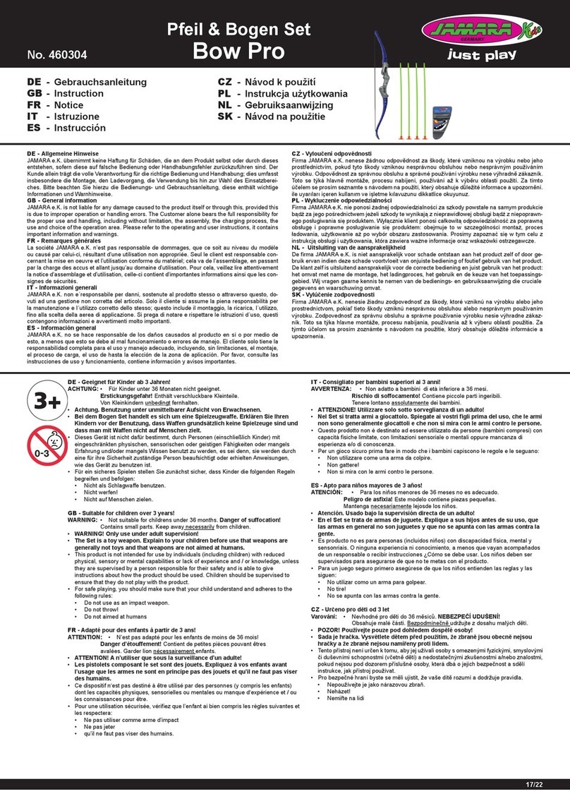 Jamara Pfeil & Bogen Set Bow Pro instruction manual Jamara Pfeil & Bogen Set Bow Pro instruction manual