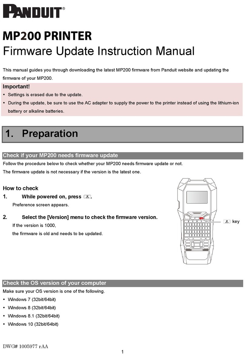 Panduit MP200 Use and care manual