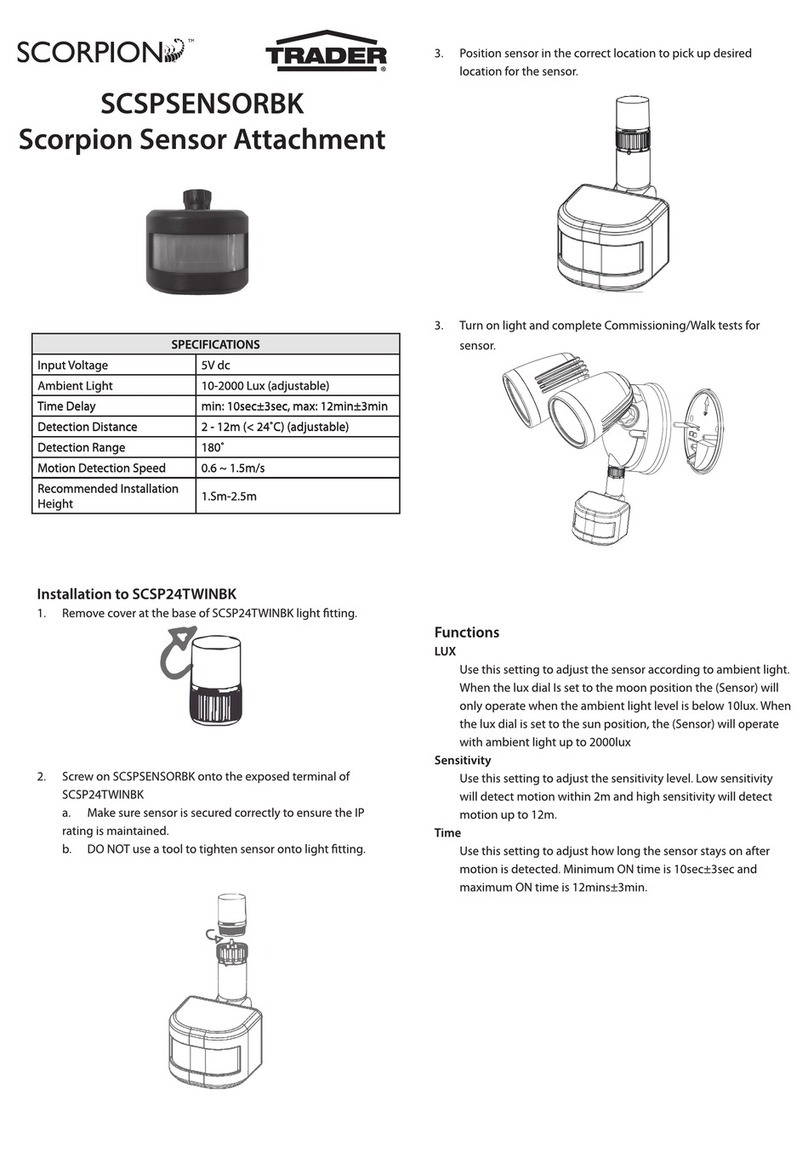 Trader SCORPION SCSPSENSORBK instructions