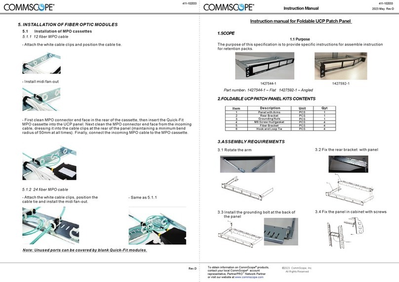 CommScope CPPR-QF-F-1U-E instruction manual
