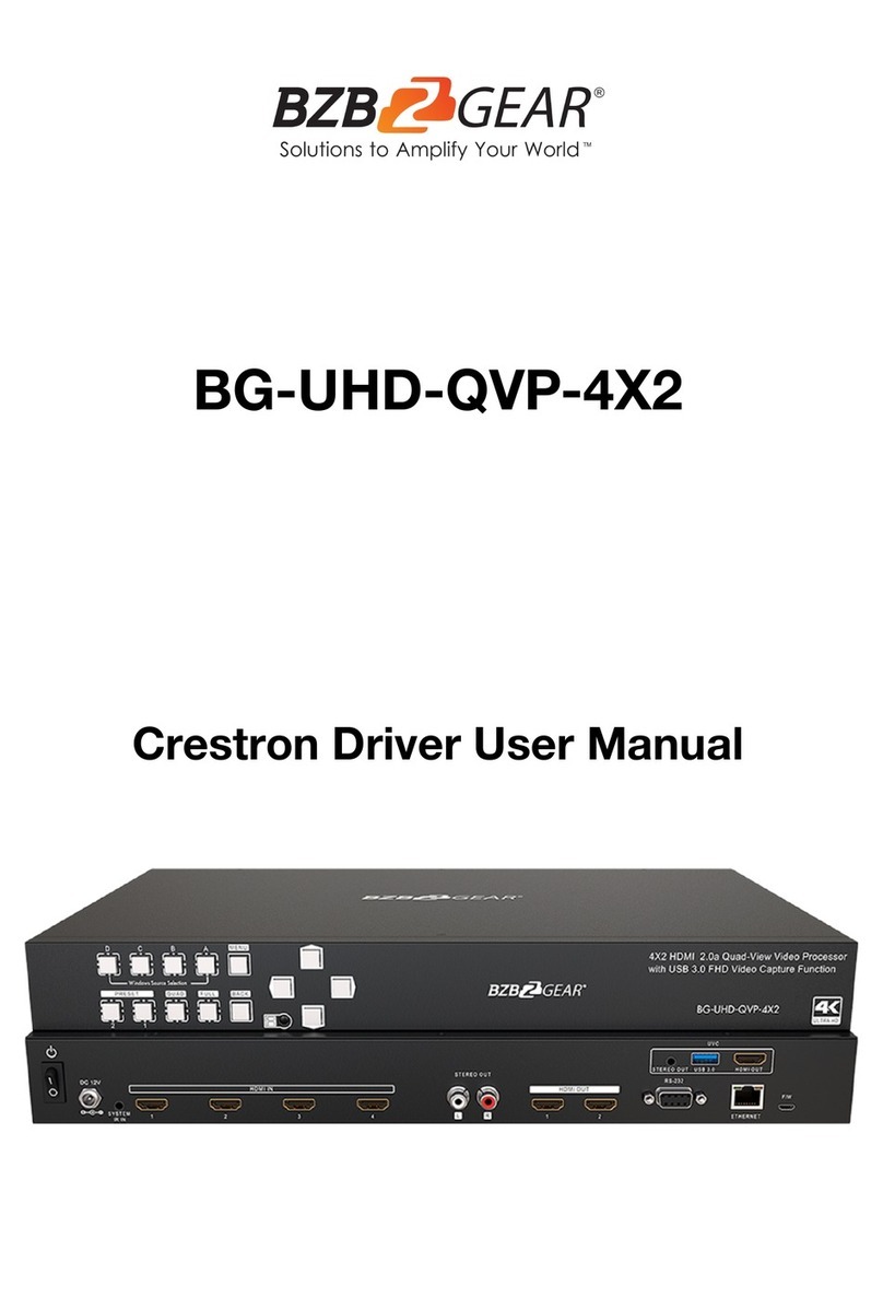 BZB Gear BG-UHD-QVP-4X2 user manual