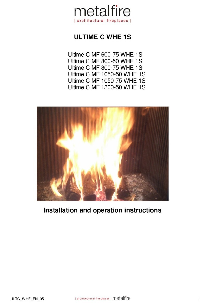 Metalfire ULTIME C WHE 1S Installation and operation instruction