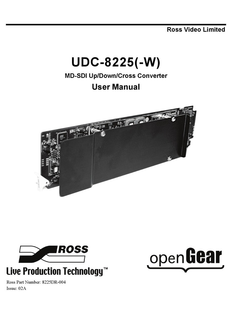 Ross openGear UDC-8225 User manual