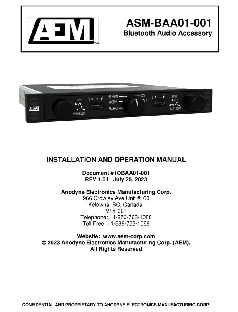 AEM BAA01 Installation and operation manual