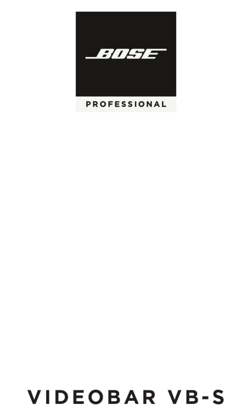 Bose Professional VIDEOBAR VB-S owner's guide
