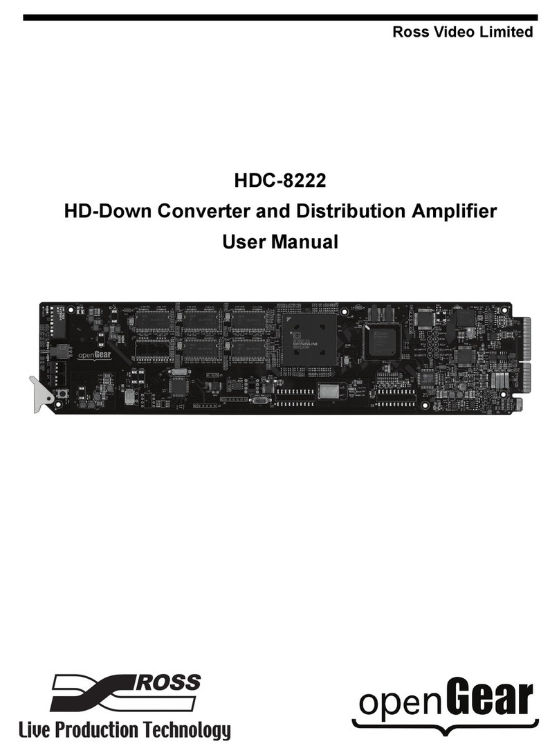 Ross openGear HDC-8222 User manual