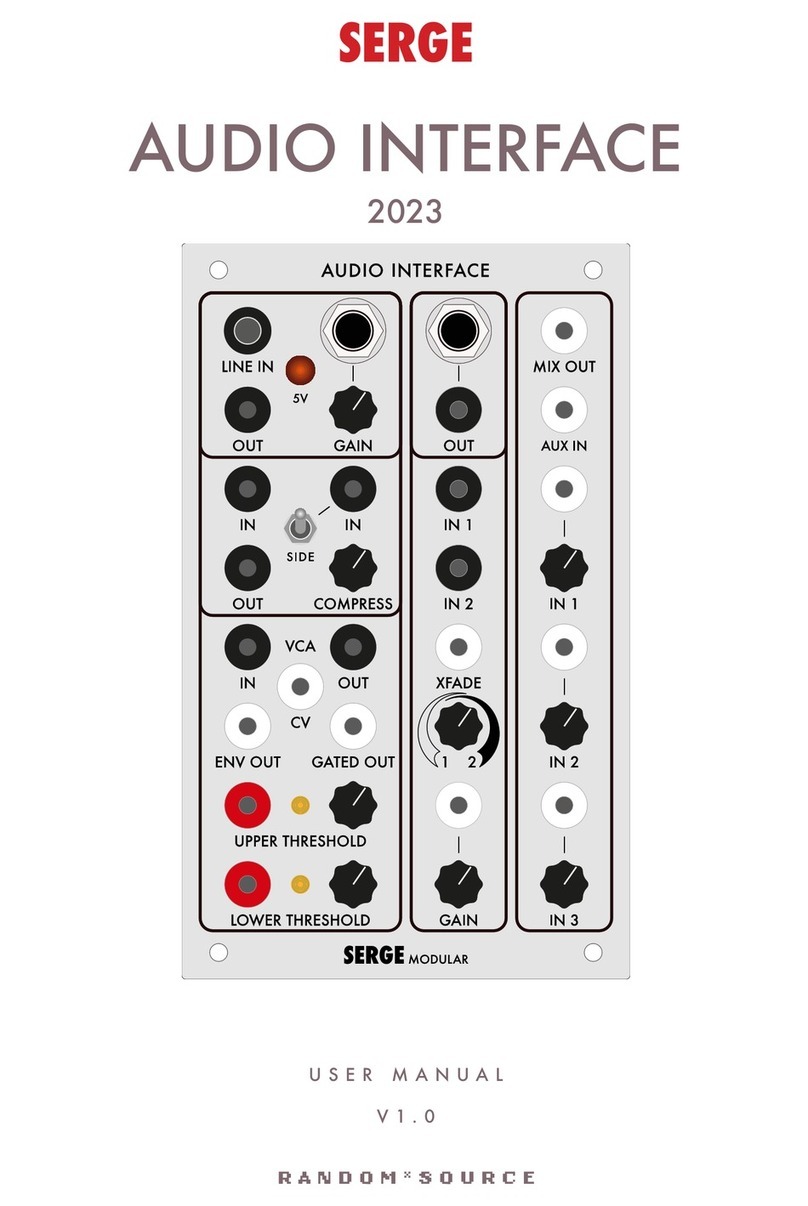 Random*Source SERGE MODULAR AUDIO INTERFACE 2023 user manual