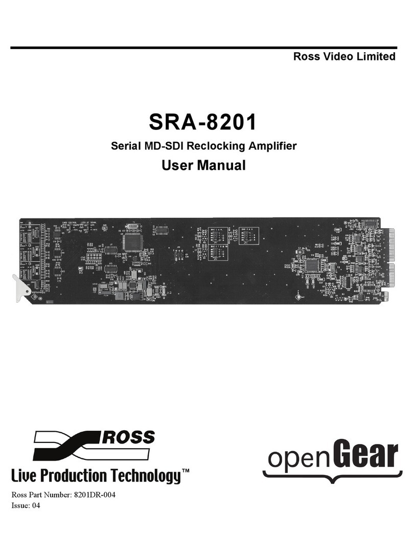Ross openGear SRA-8201 user manual