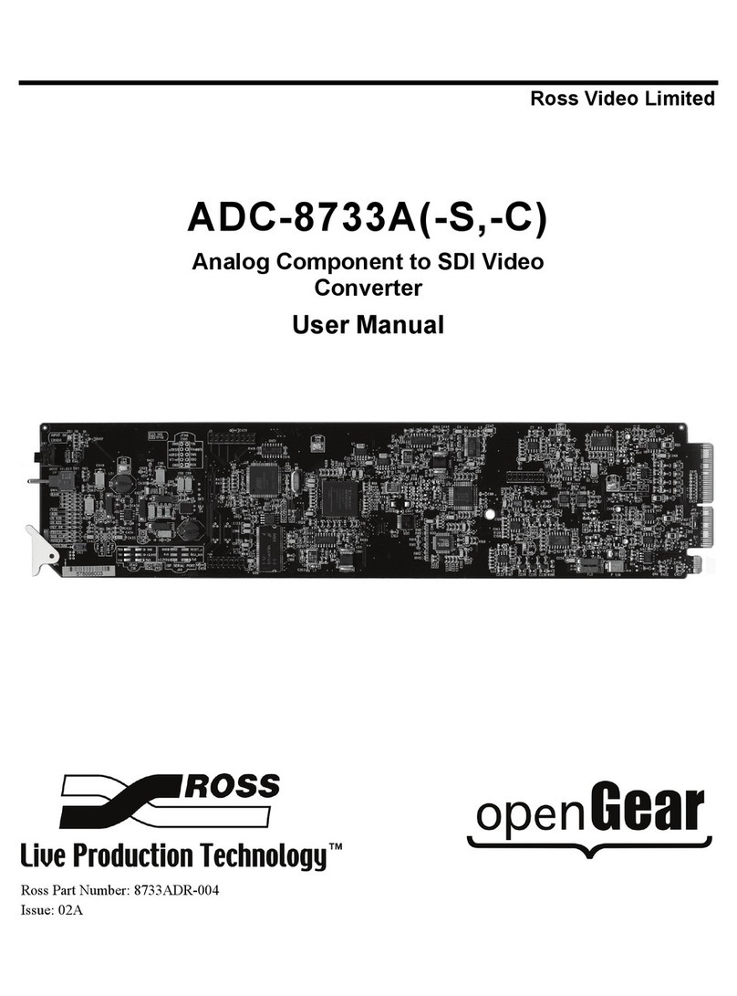 Ross ADC-8733A User manual Ross ADC-8733A User manual
