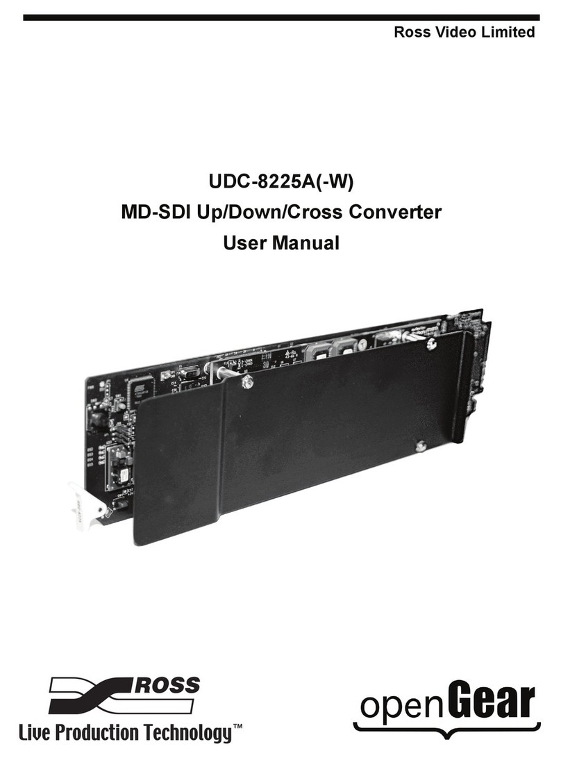 Ross openGear UDC-8225A User manual