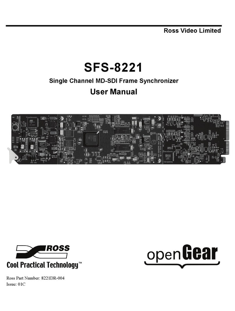 Ross openGear SFS-8221 user manual