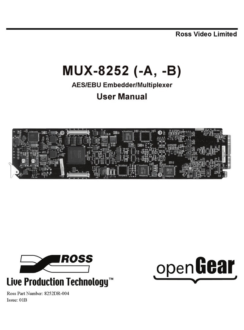 Ross openGear MUX-8252 user manual Ross openGear MUX-8252 user manual