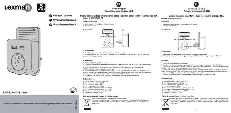 LEXMAN EMP601USB-F1 Use and maintenance manual