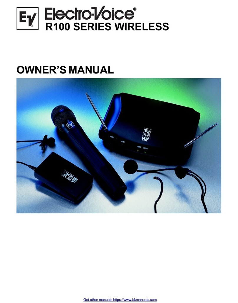 Electro-Voice R100 Series User manual Electro-Voice R100 Series User manual