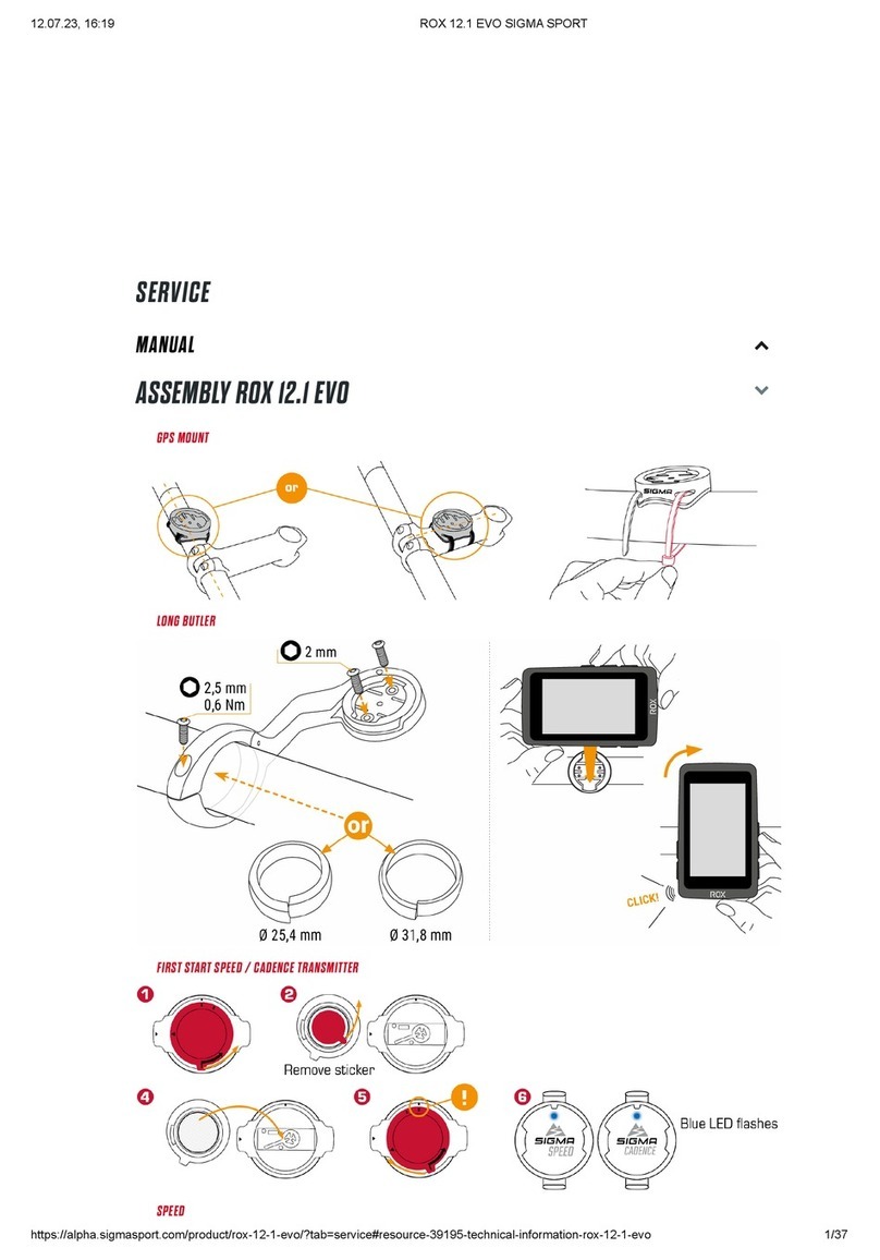 Sigma ROX 12.1 EVO Service manual